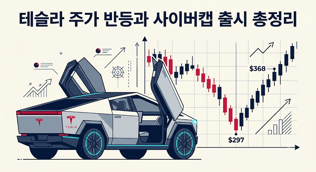 테슬라 주가 반등과 사이버캡 출시 일정