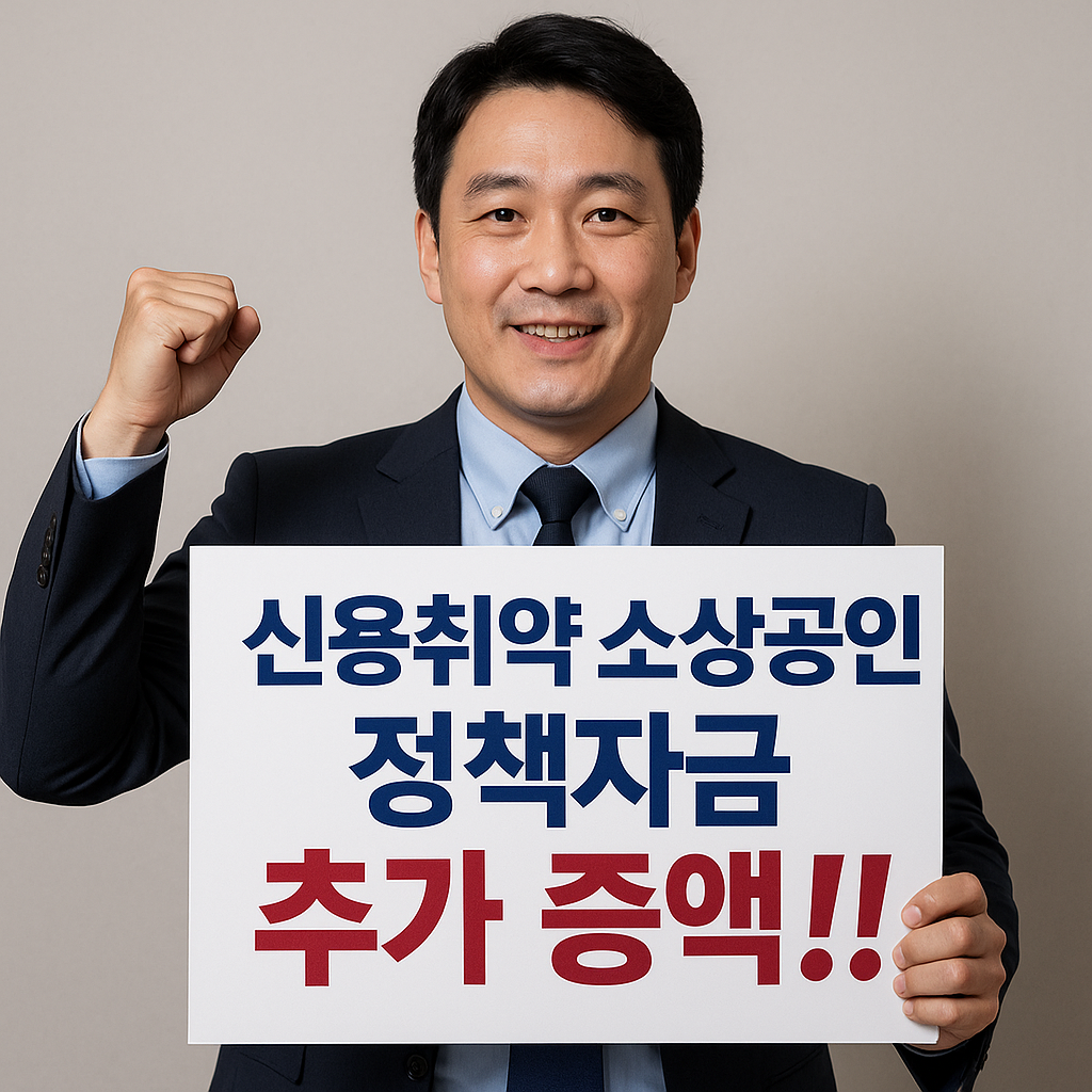 신용취약 소상공인 정책자금 추가 증액