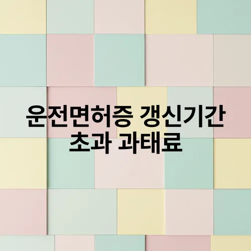 운전면허증 갱신기간 초과 과태료