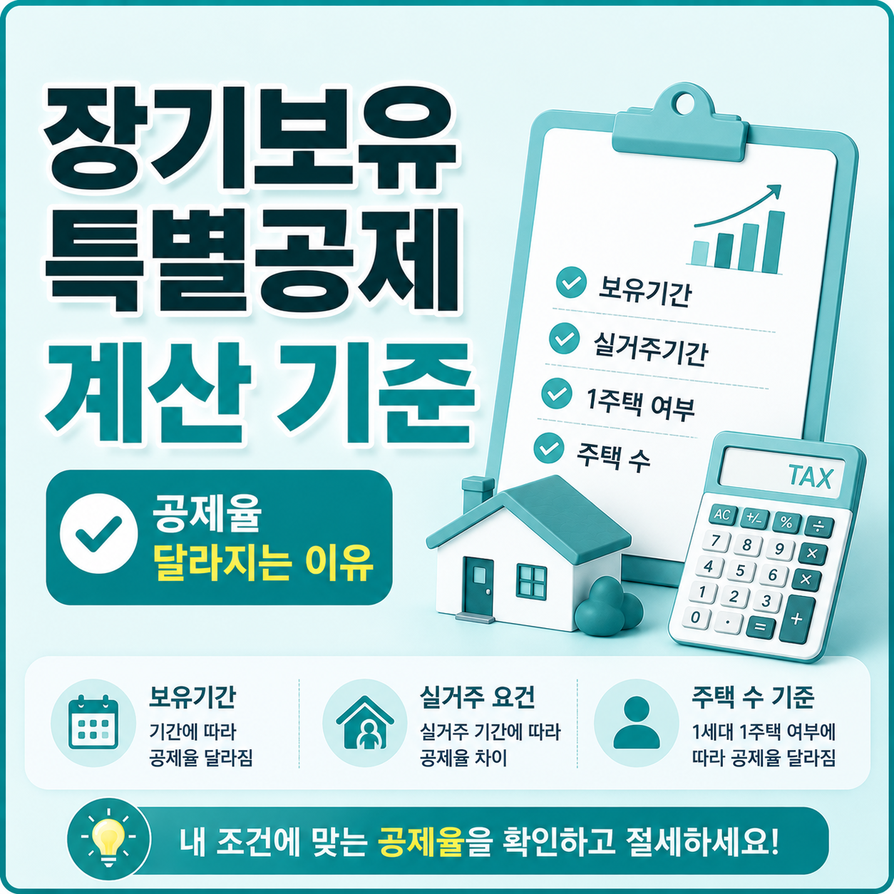 장기보유특별공제 계산 기준 확인 가이드