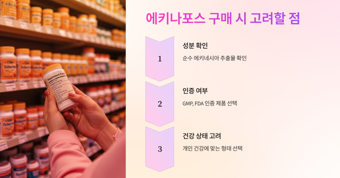 에키나포스 구매 시 고려할 점