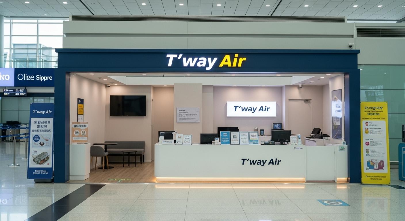 김포공항 티웨이항공 부스위치