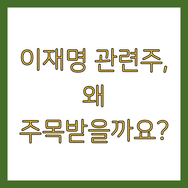 이재명 관련주 정치 테마주 총정리 (상지건설, 오리엔트정공, 형지I&C)