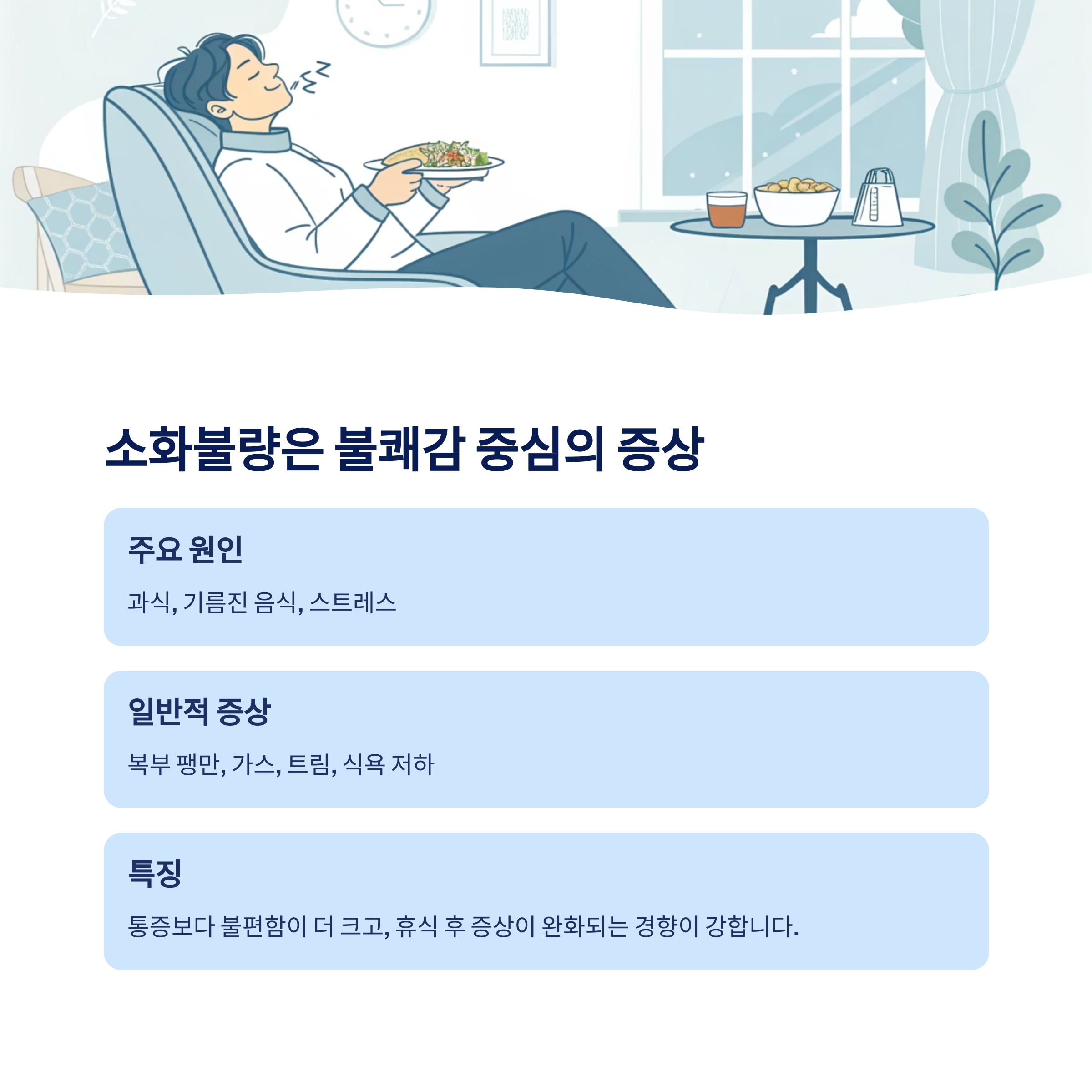 소화불량은 불쾌감 중심의 기능성 증상