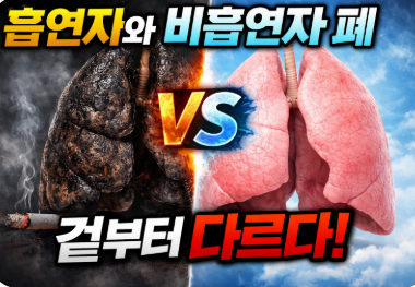 흡연자와 비흡연자 이미지사진