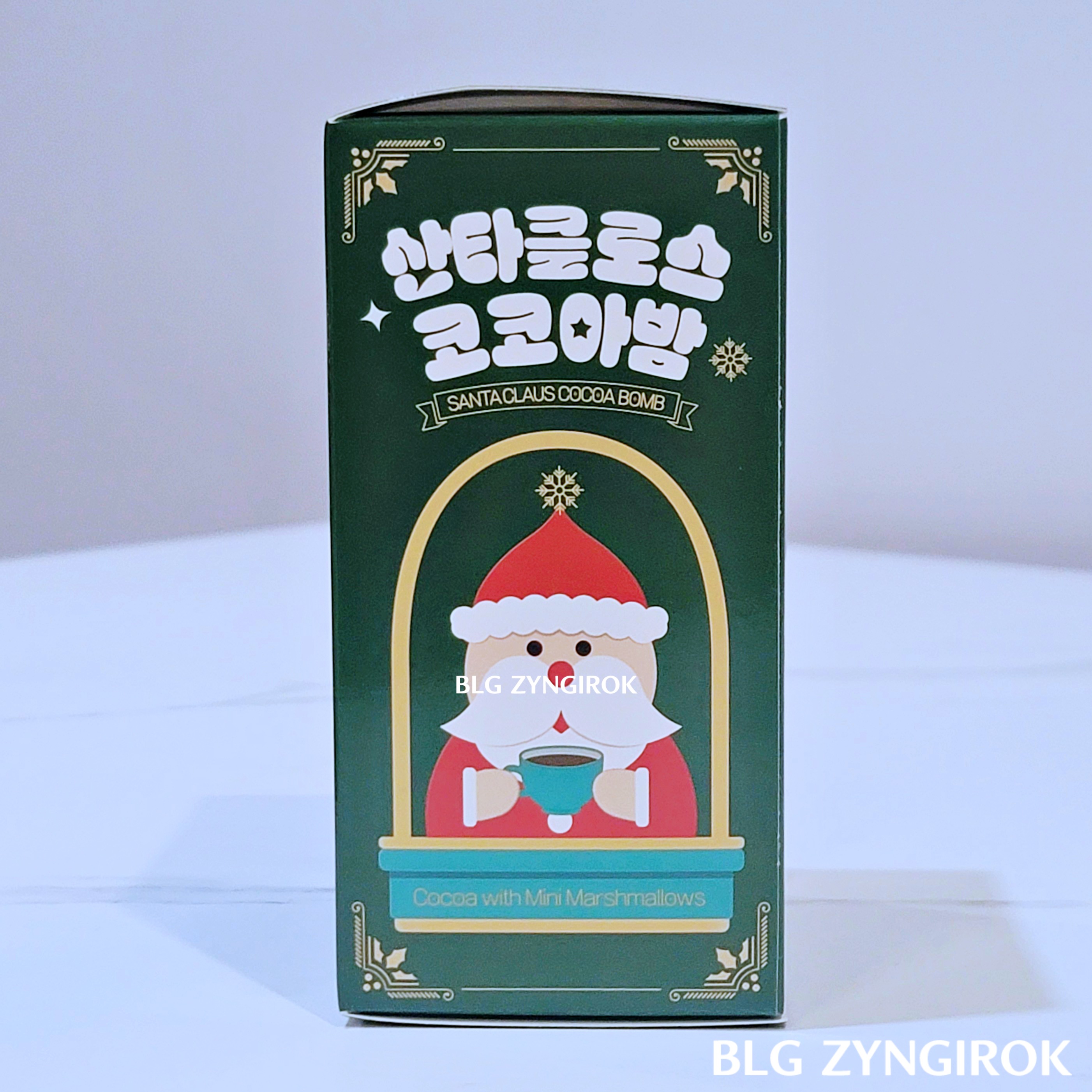 노브랜드 산타클로스 코코아밤 - 상자 옆면 모습이다.