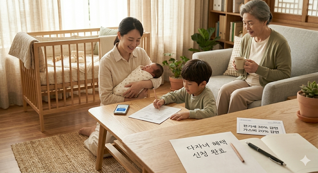 다자녀 가구 전기세&middot;가스비 20~30% 할인, 신청 방법과 혜택 완벽 정리