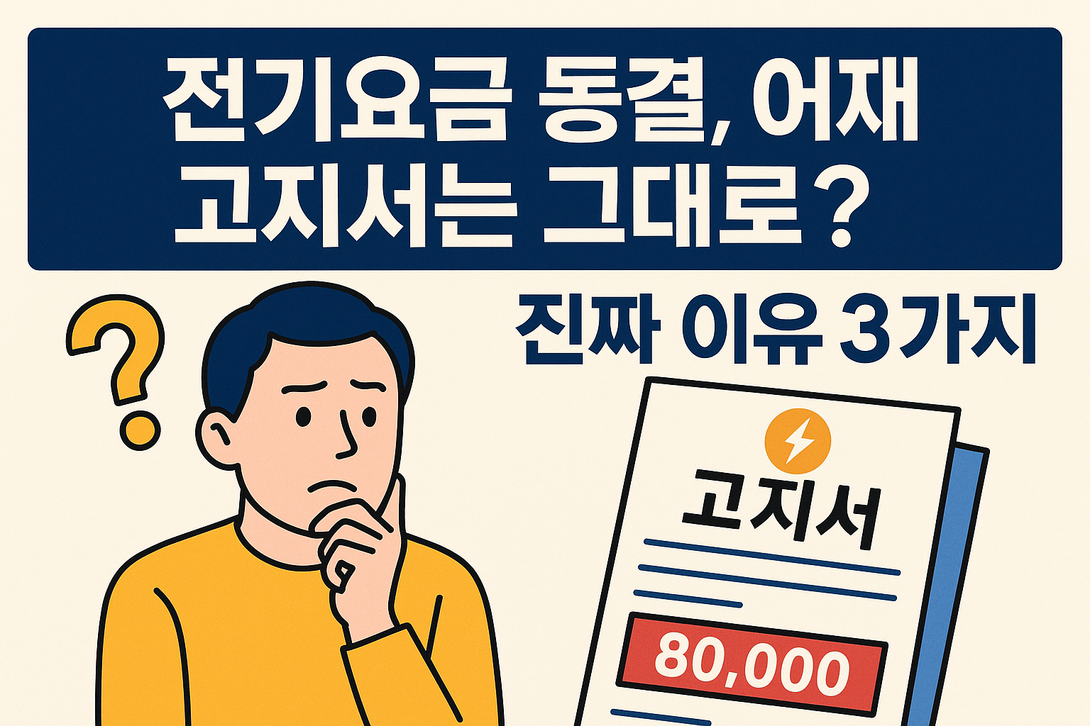 전기요금 동결됐다는데 왜 고지서는 그대로일까 — 진짜 이유 3가지