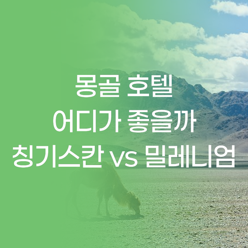 몽골 호텔 고민 끝! 칭기스칸 호텔 