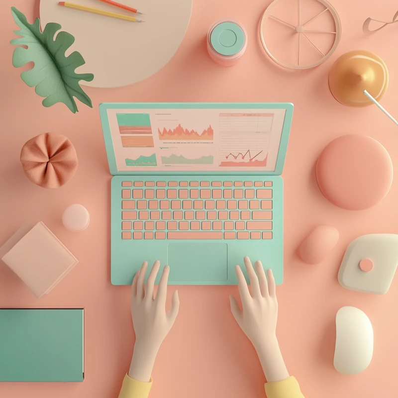 퇴직연금 월배당 ETF 포트폴리오를 젊은 직장인이 노트북으로 분석하며 수익률 차트를 살펴보는 장면. 연금 ETF 추천, 월배당 전략, 든든한 투자 계획, 장기 재무설계, 안정적인 자산 관리가 강조된 감성적인 연금 투자 상황