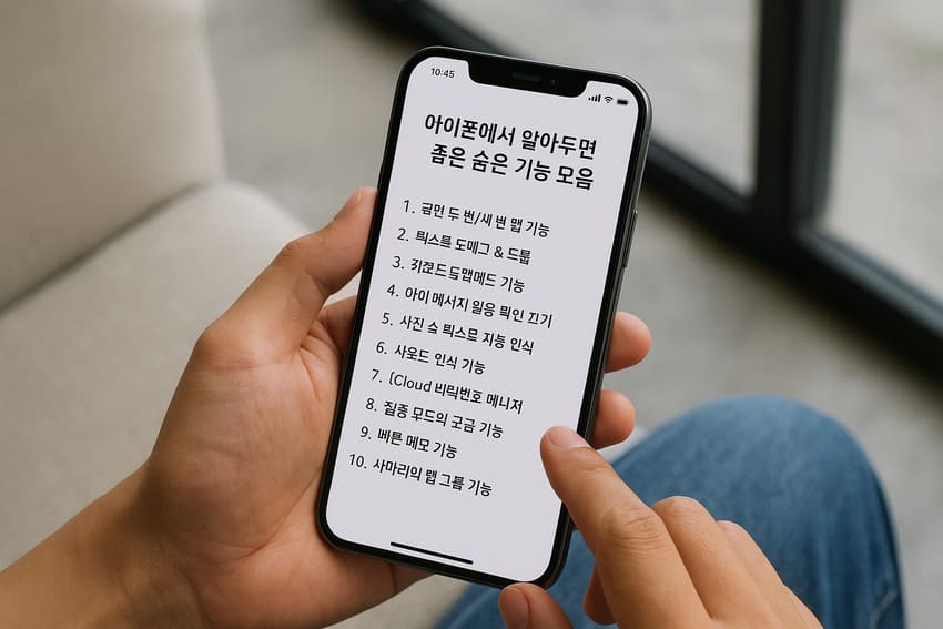 아이폰에서 알아두면 좋은 숨은 기능 모음