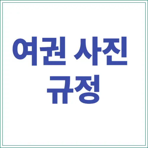 여권 사진 규정