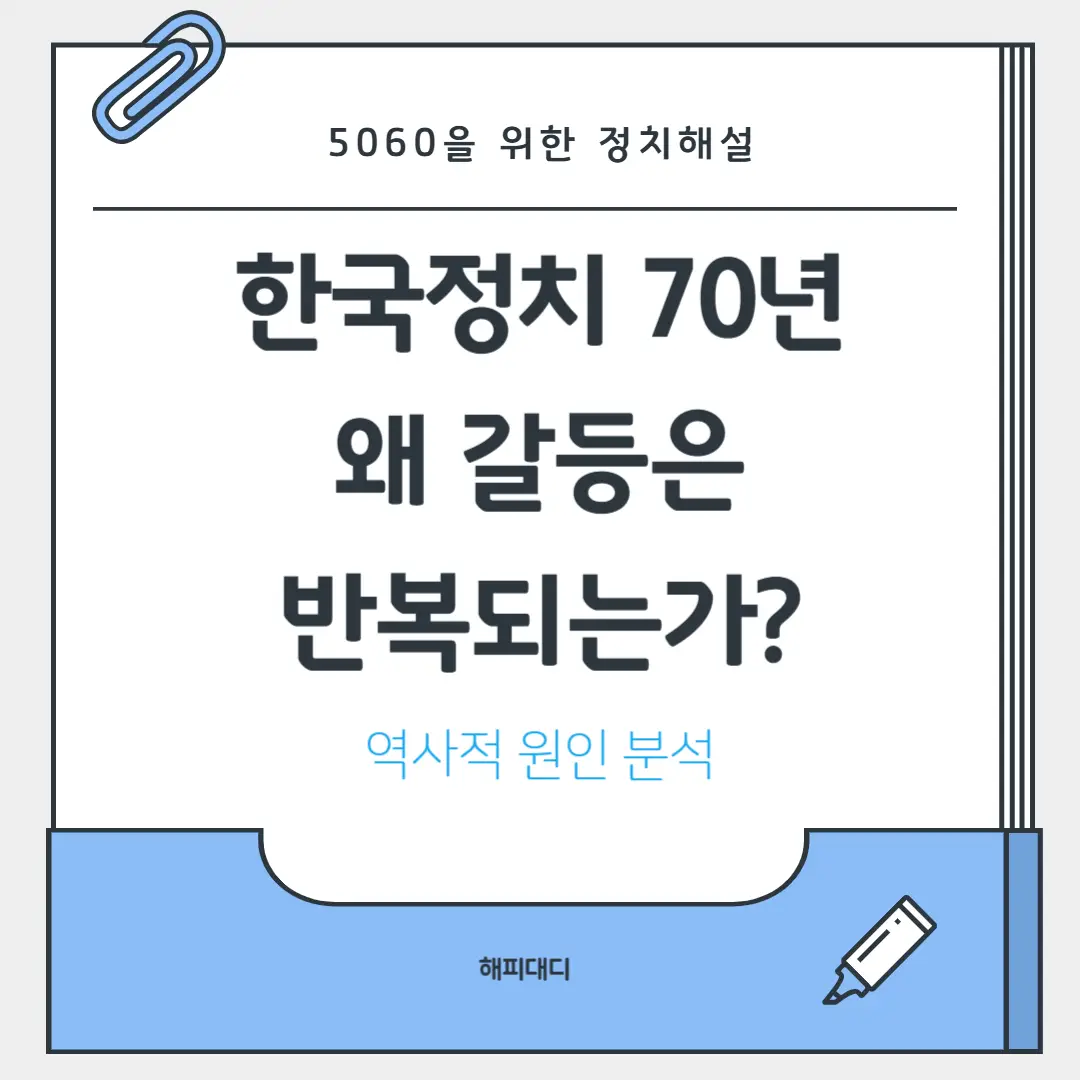 한국정치70년 갈등의 역사