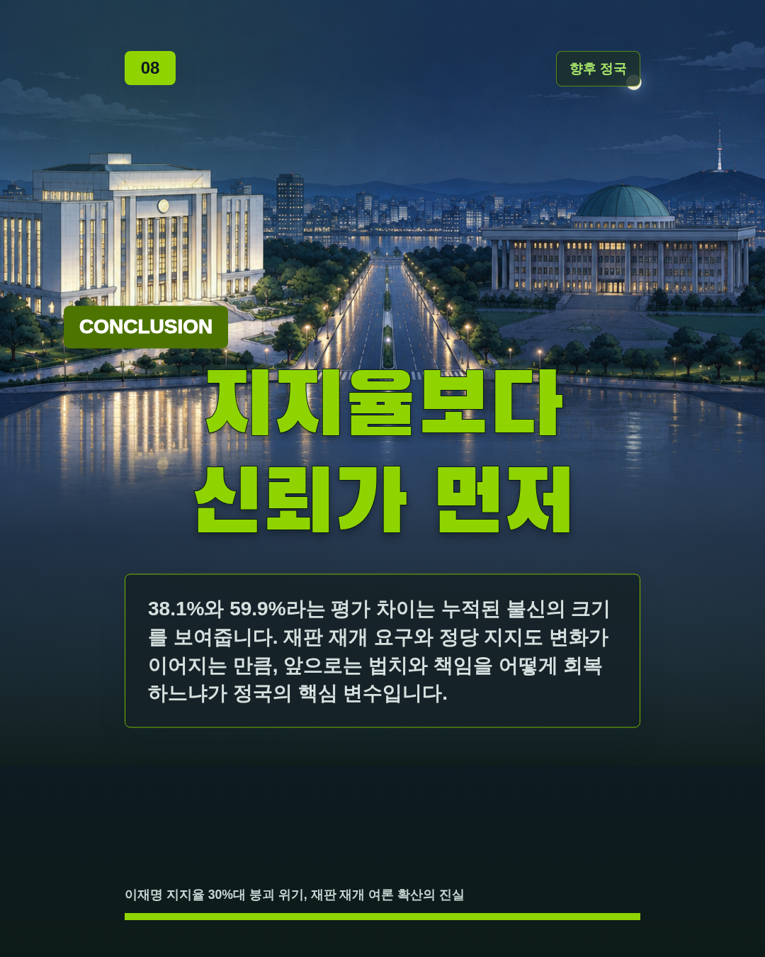 지지율보다 신뢰가 먼저