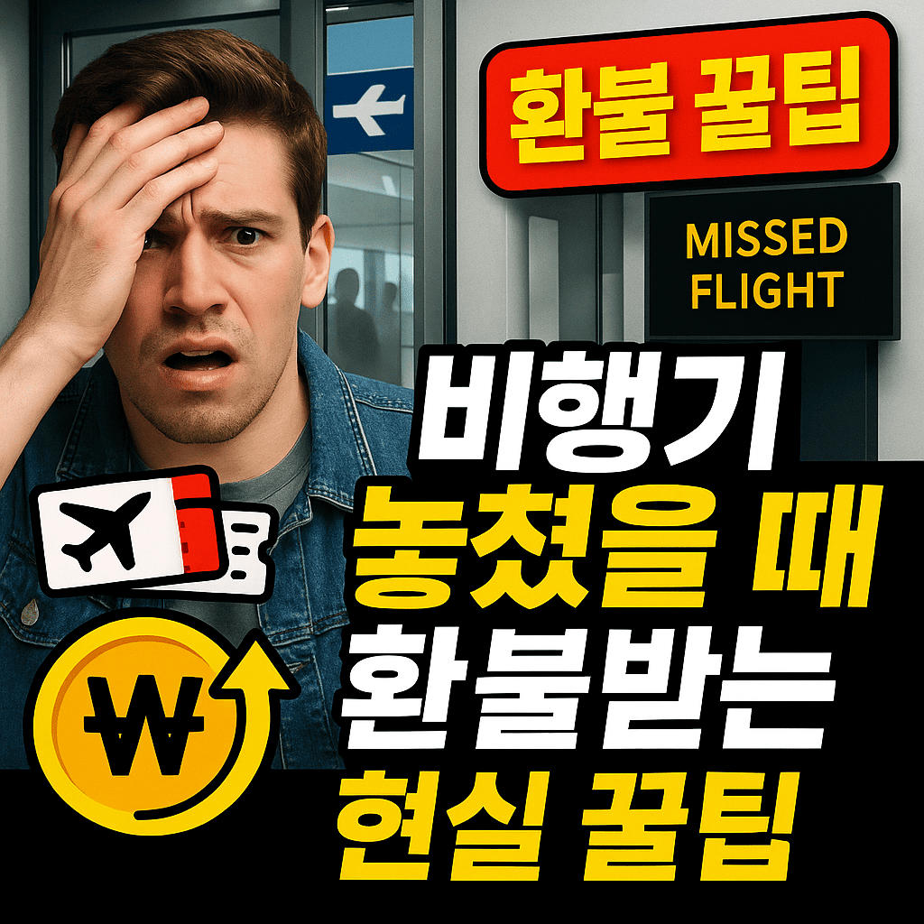 비행기 놓쳤을 때 환불받는 현실 꿀팁|항공사별 환불 규정 총정리