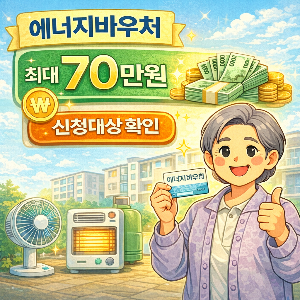 에너지바우처 신청방법과 최대 70만원 지원 대상 조건 안내