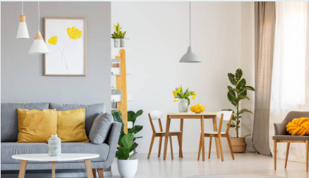 화사한 봄 거실의 산뜻한 모습 사진