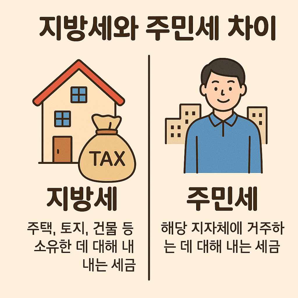 지방세 재산세 주민세 차이점
