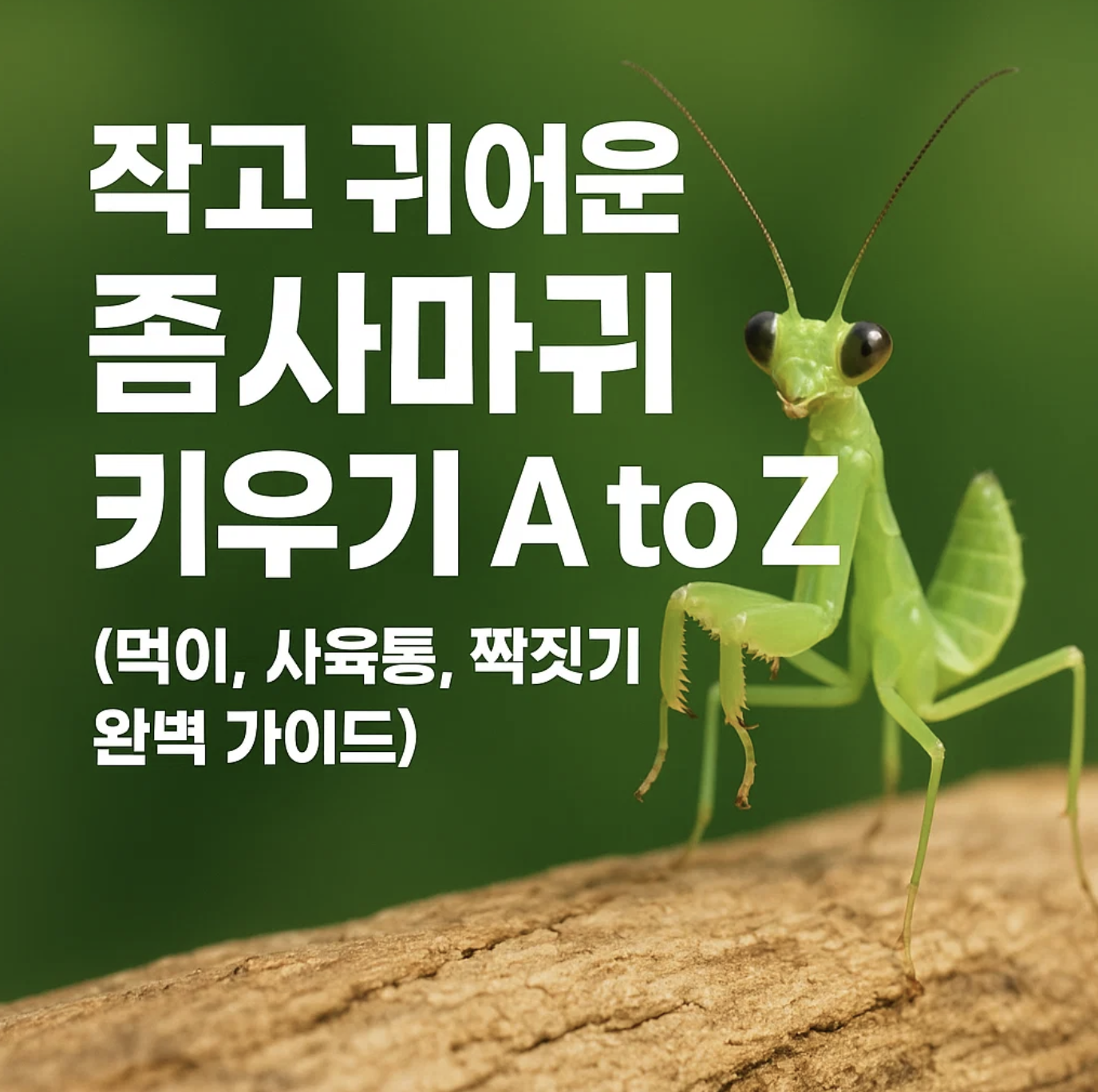 작고 귀여운 좀사마귀 키우기 A to Z (먹이, 사육통, 짝짓기 완벽 가이드)