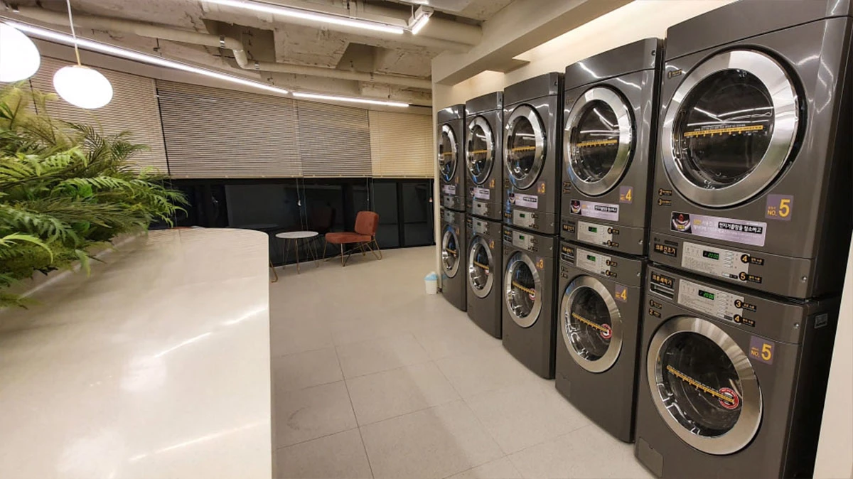 코인세탁기 코인건조기 2단 설치