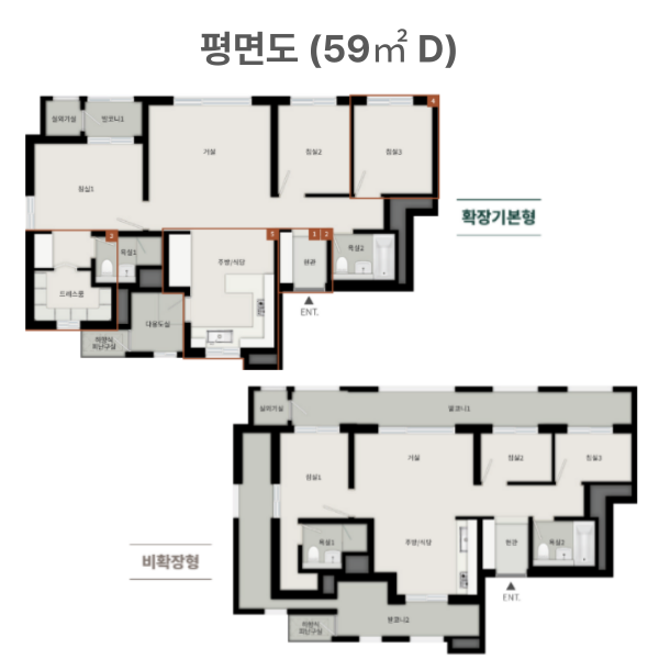 고척 푸르지오 힐스테이트 평면도