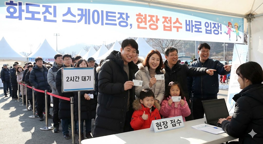 ⏰ 화도진 스케이트장, 2시간 대기?