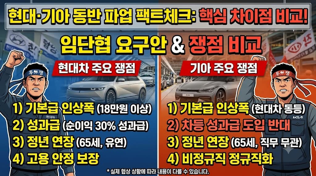 현대차 기아 노조 파업 생산차질 현대차 주가 기아 주가 영향