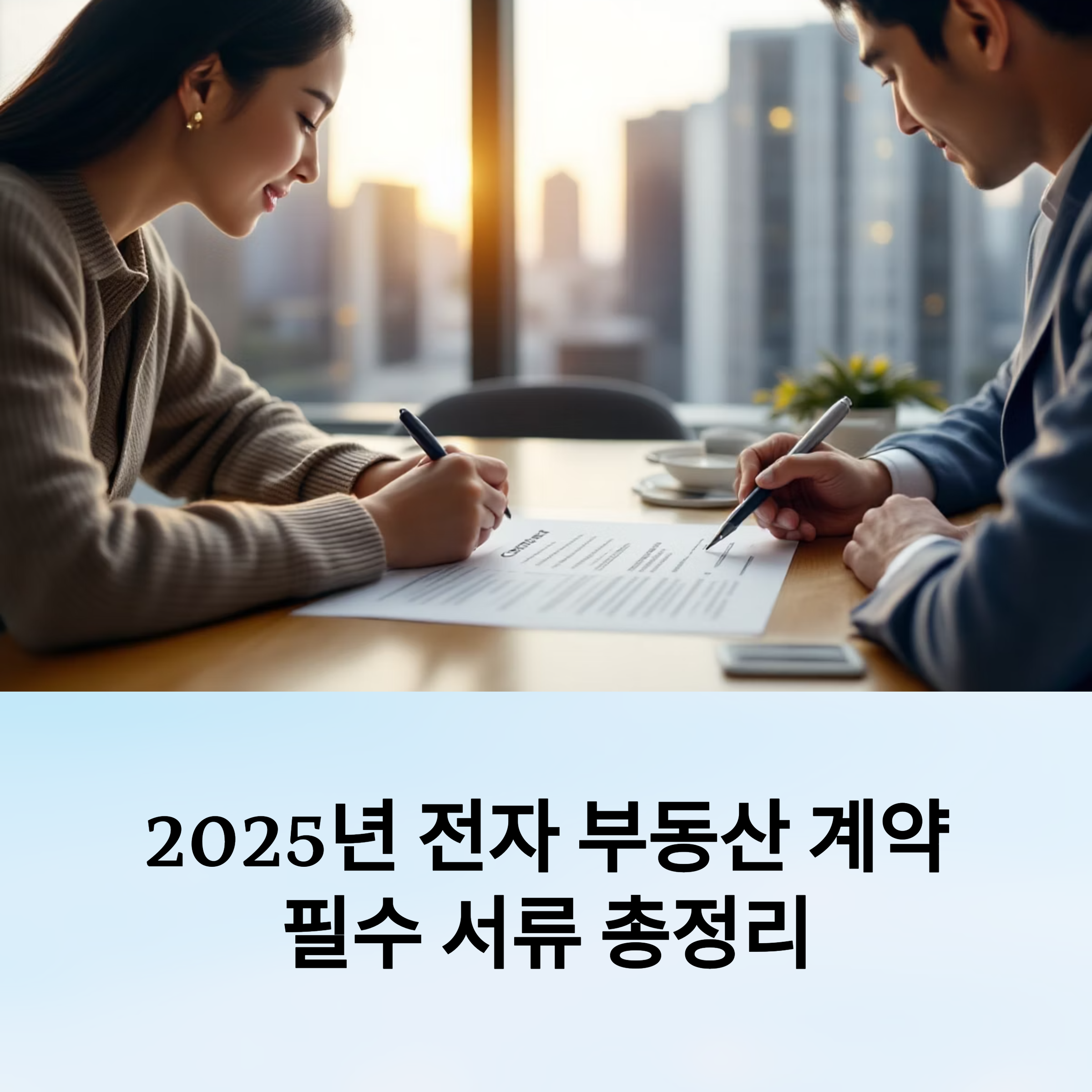 2025년 전자부동산계약 필수 서류 총정리