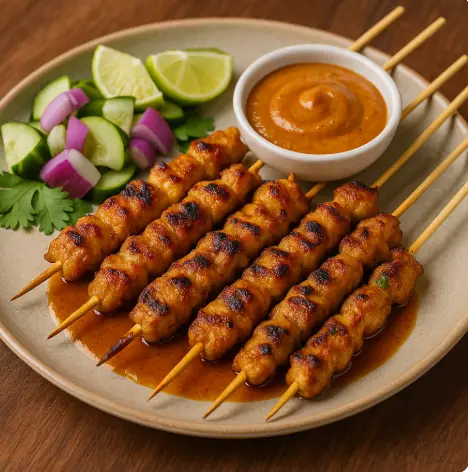 동남아시아 꼬치요리인 사테이 사진