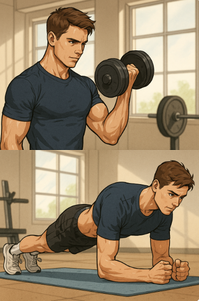 체형 변화를 위해 단기 운동을 하는 사람