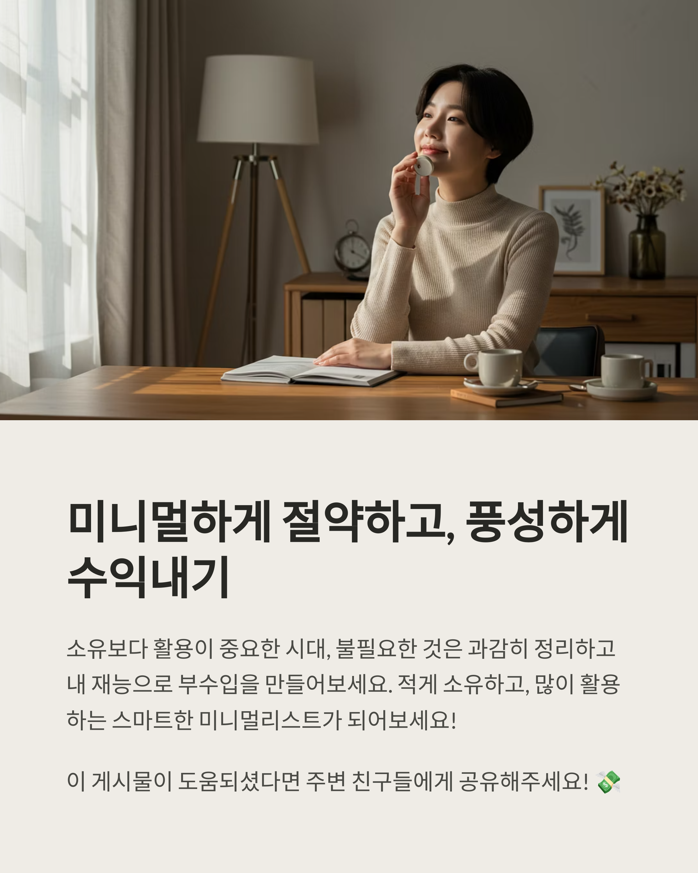 현실적인 미니멀라이프로 월 100만원 부수입 만드는 방법 8가지 총정리