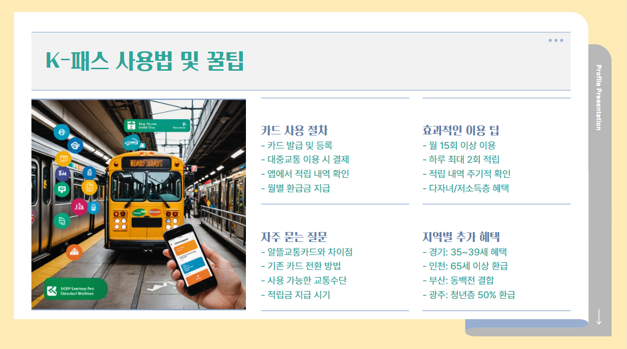 K패스 다자녀 가구 혜택 및 지역별 추가 혜택