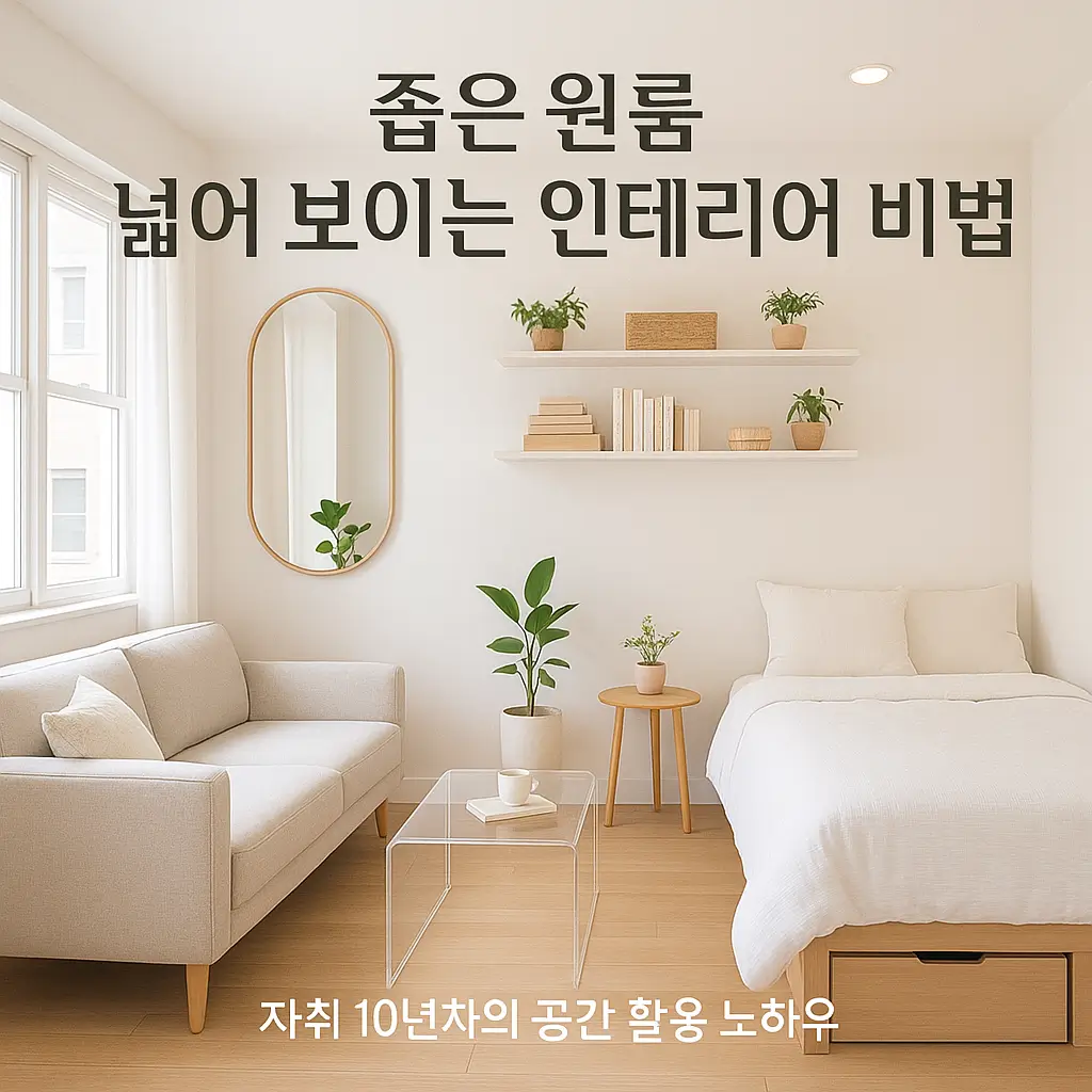 좁은 원룸 넓어 보이는 인테리어 비법, 자취 10년차의 공간 활용 노하우