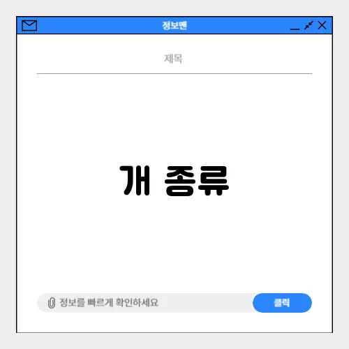 개 종류