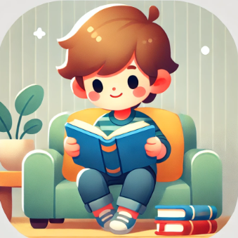 책 읽고 있는 아이 모습