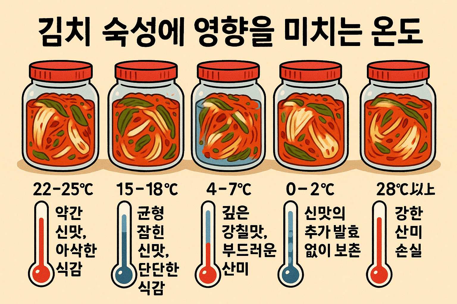김치 숙성 온도 5단계로 맛 차이