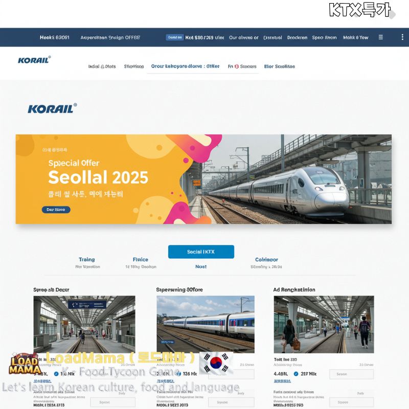 코레일 웹사이트, KTX 특가, 2025년 설날