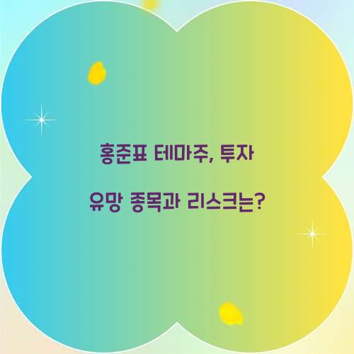홍준표 테마주