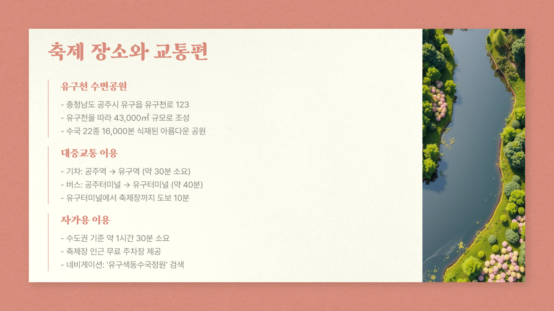 공주 유구 수국축제 일정과 하이라이트 총정리