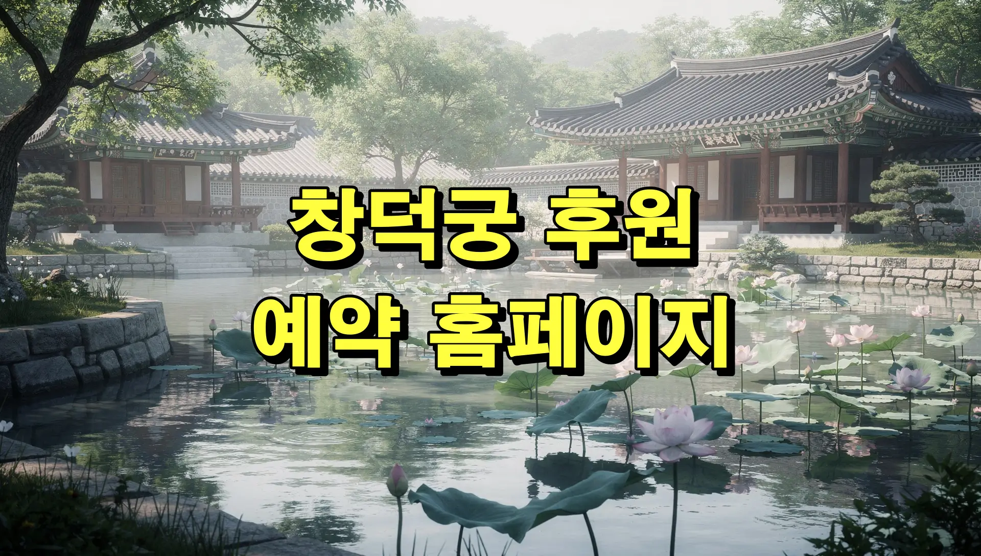 창덕궁 후원 예약 홈페이지