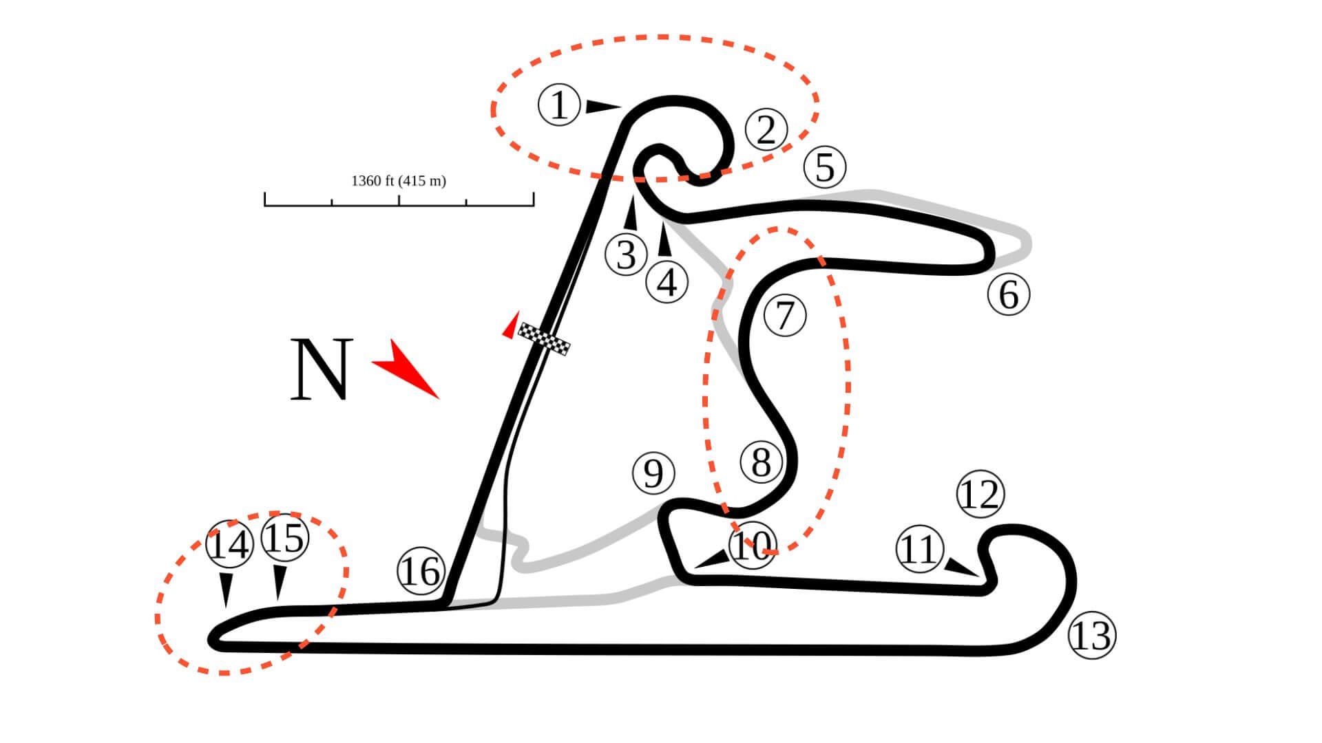 상하이 국제 서킷의 관전 구간