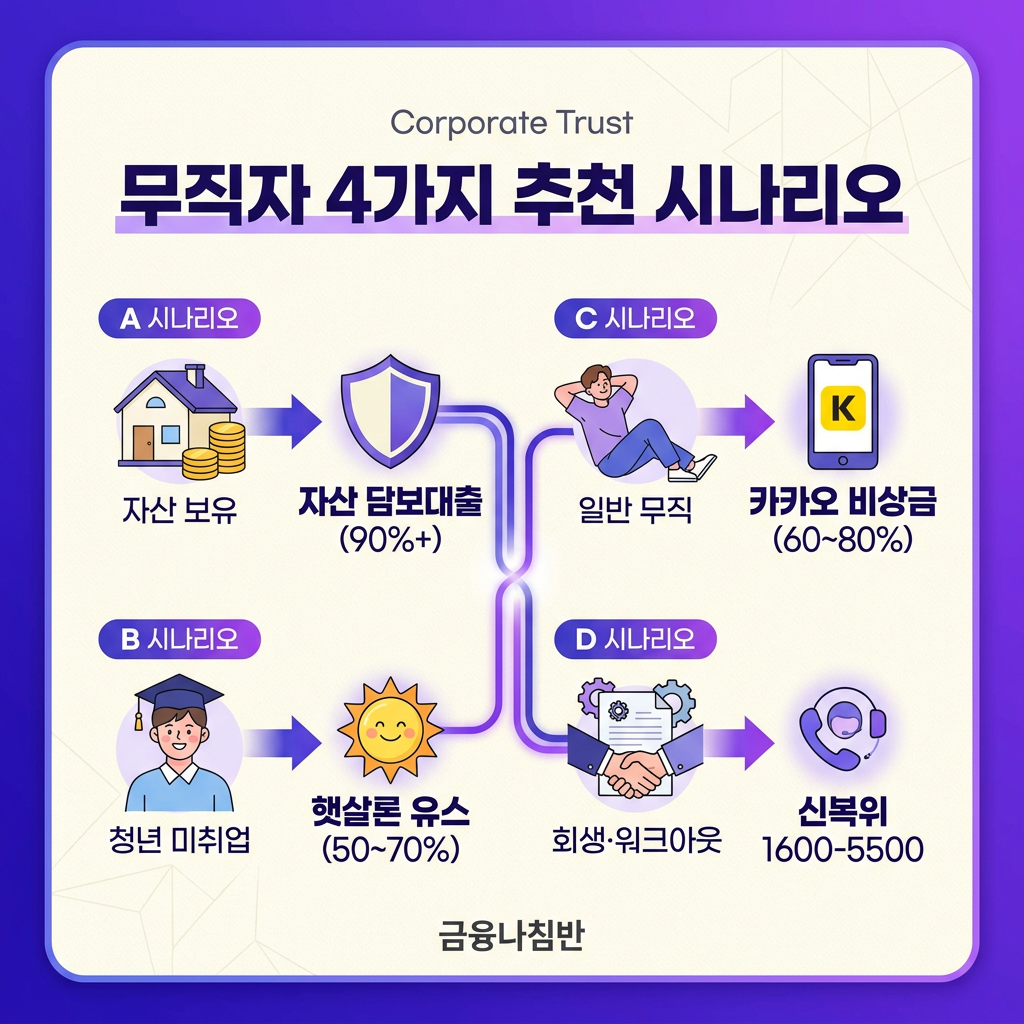 무직자 본인 상황별 추천 시나리오