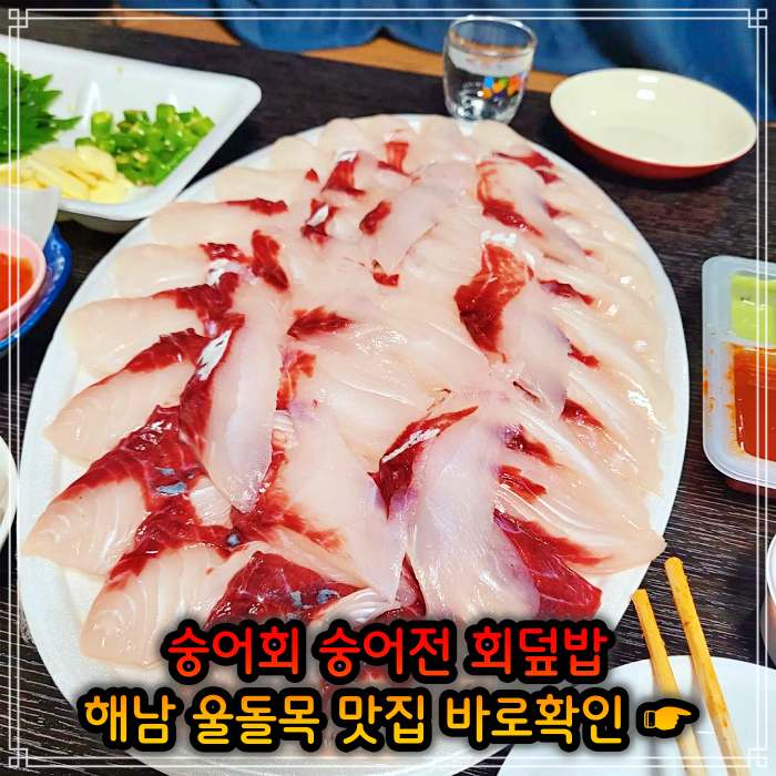 해남 진도 울돌목 맛집 뜰채로 잡아올린 숭어 회 한상
