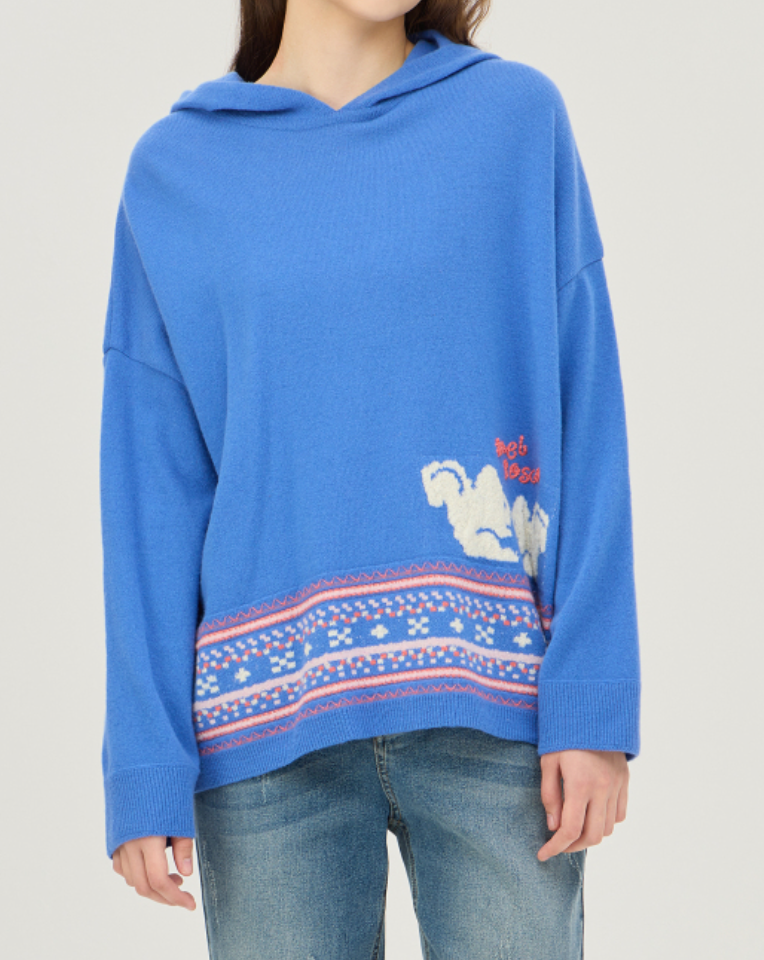 다람쥐 후드 니트