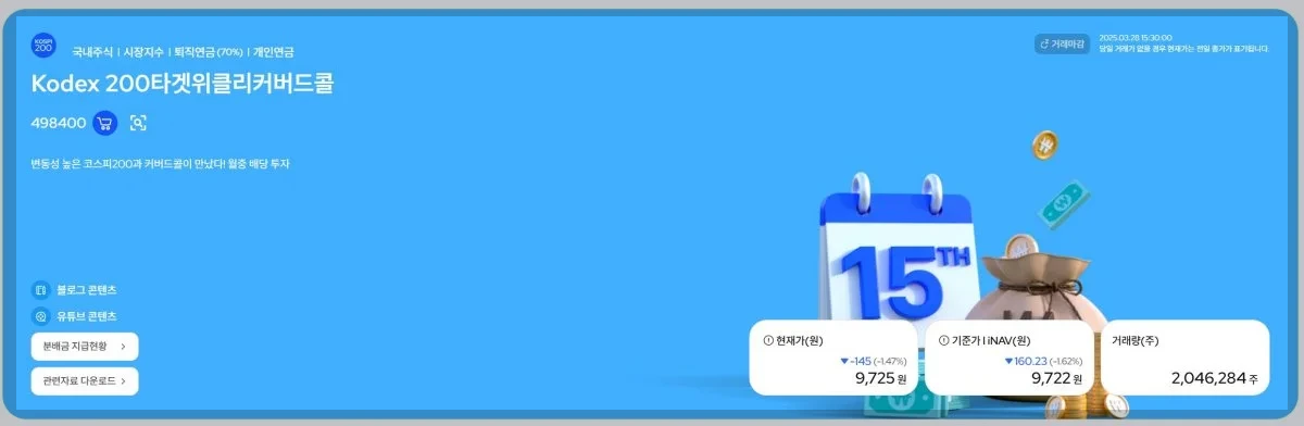 Kodex 200타겟위클리커버드콜