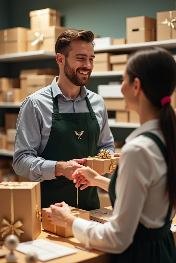 위탁판매업을 하고 있는 남자 이미지