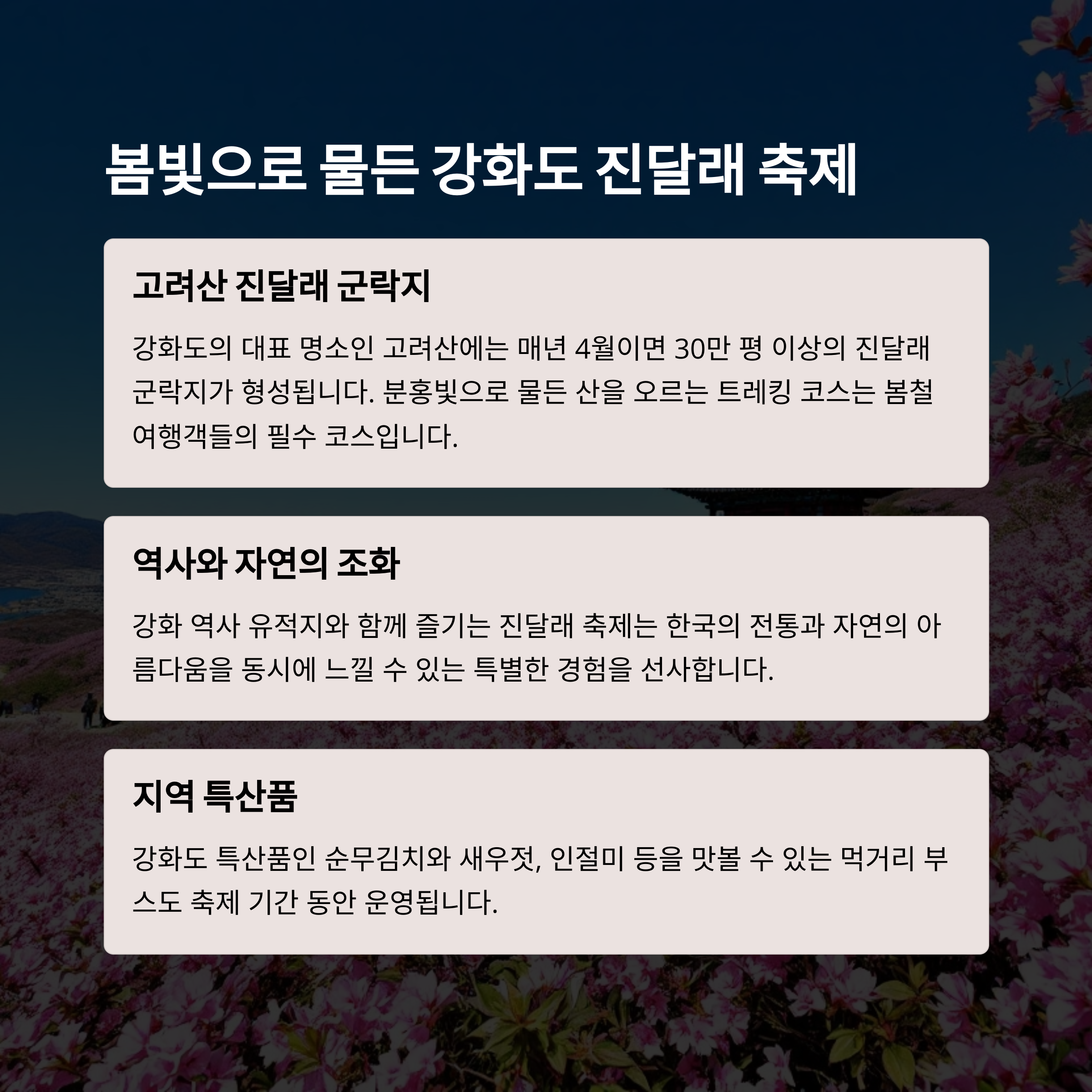 지역별 4월 축제 가이드