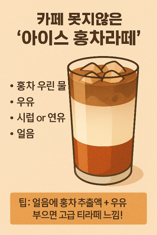 아이스 홍차라떼