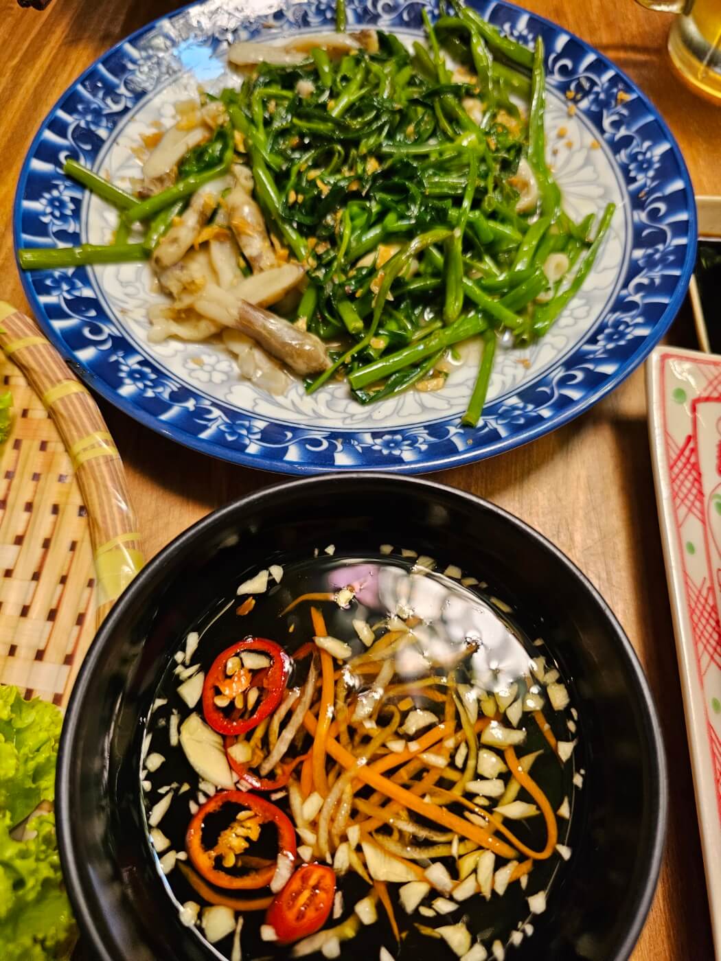 나트랑 씀모이가든 공심채볶음(모닝글로리)