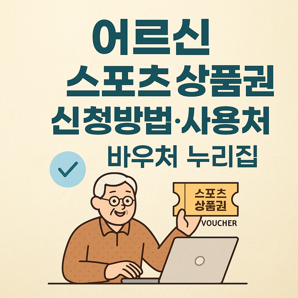 어르신 스포츠 상품권 신청방법 사용처 바우처 누리집